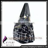 CX-H-44 Ladies Fashion Design Rex Rabbit Fur Handbag thumbnail-5