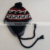 Colorful PomPom Knitted Beanie With Earmuffs thumbnail-6