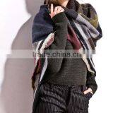 British Wind Spring Model Women Scarf Joint Colors Imitated Cashmere Material 135*145cm Female Cappa thumbnail-3