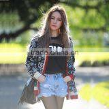 Custom T- Shirts for Women Black Mesh Printing T-Shirt Ladies thumbnail-4