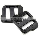 Plastic POM Black Adjustable Big Buckle Camping Carabiner Tri Glide Slider Buckles for Backpack Straps Webbing thumbnail-3