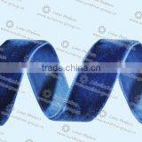Dark Blue Double Face Velvet Ribbon thumbnail-1