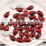 Red Teardrop Sew on Crystal Stones,sew on Crystal Strass,sew on Rhinestones thumbnail-3