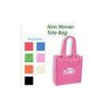 Pink Non-Woven Tote Bags, Nonwoven Shopping Bag With Heat Transfer Logo thumbnail-1