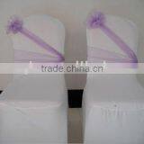 Wedding Organze Chair Sashes White Stretch Spandex Banquet Chair Cover