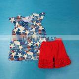 2017 Yawoo Wholesale New Designs Girls July 4th Clothing Cute Baby Clothes Online