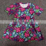 New Design Floral Patterns Pleated Baby Girl Party Dress Girls Dress Names With Pictures thumbnail-1