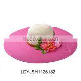 High quality natural craft straw hats for ladies