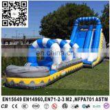 2016 New Blue Single Drop Fall Inflatable Slide With Mini Pool