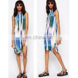 Women Clothing Manufacturer Printed Wholesale Long Sleeve Maxi Dress