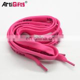 printed pink color ribbon shoe laces