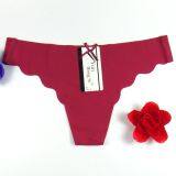 Yun Meng Ni Sexy Underwear Ice Silk Seamless Ladies Panties Plain Colors Women Thongs thumbnail-2