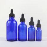 Excellent Quality Blue 15Ml 30Ml Boston Round Glass Dropper Bottle