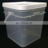 Manufacture High Quality 15L Plastic Square Bucket/pail With Lid and Handle thumbnail-5