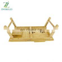Portable Bamboo Foldable Laptop Desk Breakfast Serving Bed Tray Computer Gaming Desk Table thumbnail-2