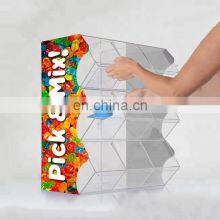 кондитерская лаконичная трехярусная акриловая витрина для конфет полка