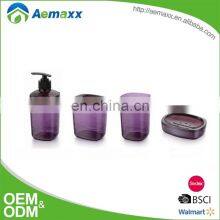 Гостиничный апартамент фиолетовый, 4 штуки, прозрачный акрил. Самые дешевые принадлежности для ванной комнаты thumbnail-2