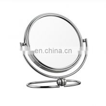 Round Shape Table Makeup Mirror Chromed Metal Makeup Table with Mirror  Hot Selling Makeup Mirror