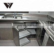 Weldon Restaurant Equipment Kitchen Metal Stainless Steel Kitchen Sink Cabinet Commercial Kitchen Cabinet thumbnail-4