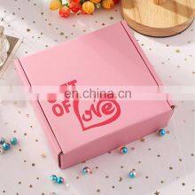 China Supplier Clothing Shoes Delivery Corrugated Paper Cardboard Gift Pink Lash Mailer Boxes Makeup Tools Shipping Box thumbnail-5