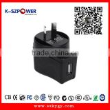 2016 F-series 6W K-051000 AC DC YGY POWER Argentina plug switching power 5V 1A usb power adapter 230v with CE UL