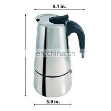 CHINA FACTORY 6 Cup Coffee Maker Stovetop Espresso Coffee Maker Moka Coffee Pot Stainless Steel thumbnail-2