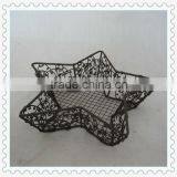 Storage Handmade Iron Wire Wicker Star Shaped Baskets thumbnail-1