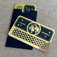 Custom Stainless Steel Metal Grinder Card Gold /silver Plated Metal Business Card thumbnail-2