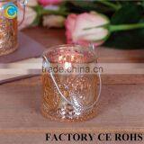 Hanging Embossed Glass Votive/Candle Holder For Home Decration