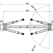 CE Approved 4000kg 2 Post Car Hoist Lifting Clear Floor Type Top Connection Electric Release thumbnail-2