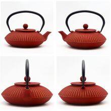 800ml Free Handmade Samovar Cast Red Mini Iron Teapot Cast Iron Kettle Teapot Tea Set Rom Clay Ename thumbnail-2