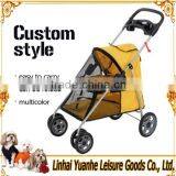 new design high qualitywholesale pet stroller for dogs yellow
