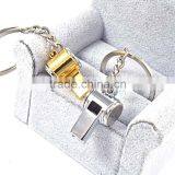 China Custom Stainless Steel Silver Jewelry Whistle Keychain thumbnail-3