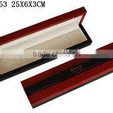 W353 High Glossy Color Paint Wooden Bracelet Box Lining Velvet with Hinge