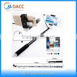 Multifunctional aluminum alloy mirror holder wired selfie stick cable take pole selfie stick