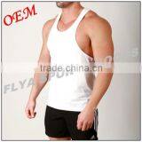 100% Cotton Plain White Y-back Gym Singlet for Men thumbnail-2