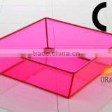 Adorable Deep-pink Acrylic Candy Tray,square Tray Sweet thumbnail-1