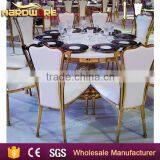 Gold Round Wedding Table , MDF Table for Dining Room thumbnail-3