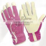 Hot Garden Glove, Flower-pattern Women Work Glove, Safety Equipment, Imitation Leather Glove thumbnail-1