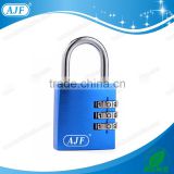AJF High quality and security new arrival 30mm aluminium colored gym locker fitness club health club password padlock