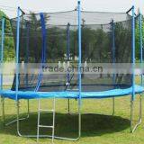 14FT Big Garden Trampoline With Safety Net and Ladder thumbnail-1