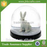 Set of Egg Shaped Easter Bunny Rabbits Snow Globe thumbnail-2