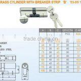 EURO PROFILE BRASS CYLINDER WITH BREAKER STRIP 'B' thumbnail-2