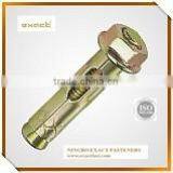 yellow zinc plated sleeve anchor with hex flange nut isreal sleeve anchor