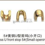 Brass U Top Stopper No.5 Small Opening Zipper Garment Accessories thumbnail-1