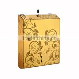 Bathroom chinese quality stainless steel square golden toilet paper holder stand