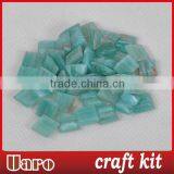 Aqua Blue Mini Vitreous Goldline Glass Tiles 3/8'' Mosaic Supply thumbnail-1