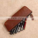 Leather Pencil Pouch Vintage Style Soft Pen Pencil Case for Student Professionals and Artists Gifts Multiple Purpose thumbnail-1