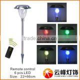 Hight LUMEN Stainless Steel LED Solar Deck Light Solar Post Top Light With Remote Controller Solar Light thumbnail-5
