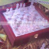 2013 New Arrival Crystal Glass Chess Set in Wood Gift Box(R-2020 thumbnail-1